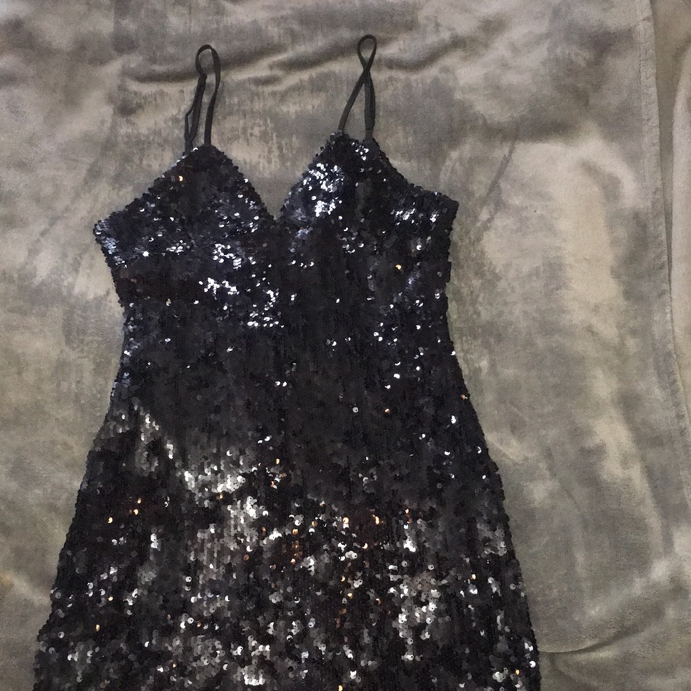 Black sequin dress